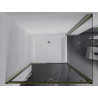 Mexen Apia cabine de douche coulissante 120 x 80 cm, transparent, or + receveur Rio - 840-120-080-50-00-4510