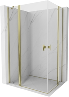 Mexen Mist Duo cabine de douche pivotante 100 x 85 cm, transparent, or - 8A4-100-085-50-00