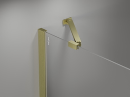 Mexen Mist Duo cabine de douche pivotante 70 x 70 cm, transparent, or brossé - 8A4-070-070-55-00
