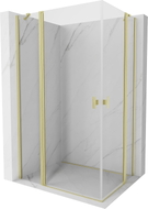 Mexen Mist Duo cabine de douche à battant 100 x 70 cm, transparent, or brossé - 8A4-100-070-55-00