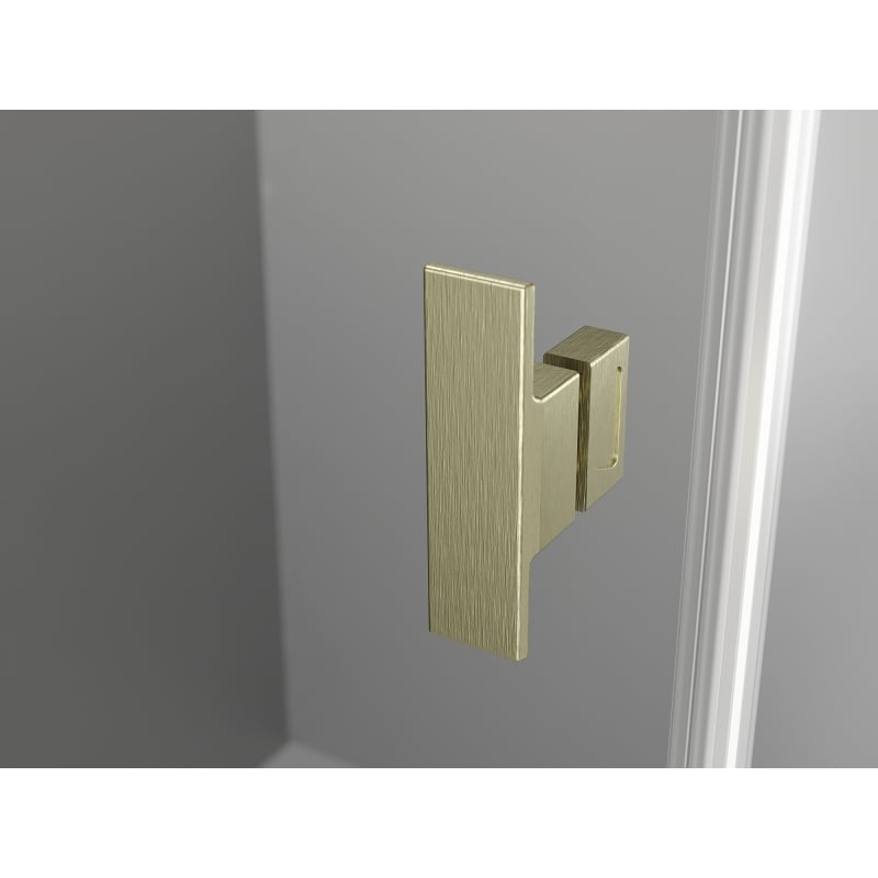 Mexen Mist Duo cabine de douche pivotante 85 x 75 cm, transparent, or brossé - 8A4-085-075-55-00