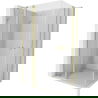 Mexen Mist Duo cabine de douche battante 90 x 85 cm, transparent, or brossé - 8A4-090-085-55-00