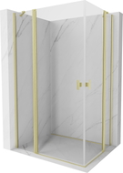 Mexen Mist Duo cabine de douche à portes battantes 105 x 85 cm, transparent, or brossé - 8A4-105-085-55-00
