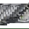 Mexen Apia cabine de douche coulissante 120 x 80 cm, transparent, noir + receveur Rio - 840-120-080-70-00-4510
