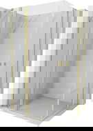 Mexen Mist Duo cabine de douche battante 120 x 100 cm, transparent, or brossé - 8A4-120-100-55-00