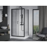 Mexen Apia cabine de douche coulissante 120 x 90 cm, transparent, noir + receveur Rio - 840-120-090-70-00-4510