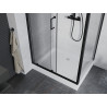 Mexen Apia cabine de douche coulissante 120 x 90 cm, transparent, noir + receveur Rio - 840-120-090-70-00-4510