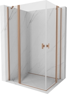 Mexen Mist Duo cabine de douche pliante 100 x 80 cm, transparent, cuivre brossé - 8A4-100-080-65-00