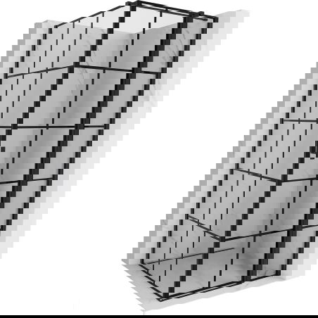 Mexen Mist T cabine de douche pivotante droite 70 x 70 cm, grille noire, noir - 8A4T-070-070-70-77-P