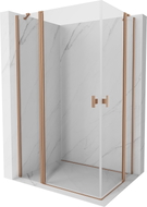 Mexen Mist Duo cabine de douche pliante 105 x 85 cm, transparent, cuivre brossé - 8A4-105-085-65-00