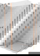 Mexen Mist Duo cabine de douche pivotante 95 x 90 cm, transparent, cuivre brossé - 8A4-095-090-65-00