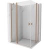 Mexen Mist Duo cabine de douche battante 100 x 90 cm, transparent, cuivre brossé - 8A4-100-090-65-00