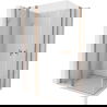 Mexen Mist Duo cabine de douche pivotante 100 x 90 cm, transparente, cuivre brossé - 8A4-100-090-65-00