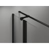 Mexen Mist T cabine de douche pivotante droite 75 x 80 cm, grille noire, noire - 8A4T-075-080-70-77-P