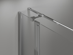 Cabine de douche à charnière Mexen Mist T 120 x 70 cm, transparent, chrome - 8A4T-120-070-01-00