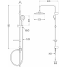 Mexen X05 colonne de douche, or/blanc - 798050591-50