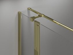 Mexen Mist T cabine de douche pivotante 80 x 100 cm, transparent, or - 8A4T-080-100-50-00