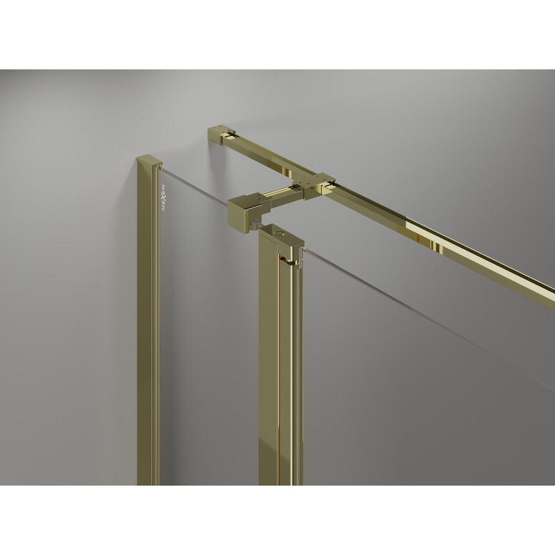Mexen Mist T cabine de douche pivotante 95 x 110 cm, transparent, doré - 8A4T-095-110-50-00