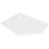 Bac à douche pentagonal slim gauche Mexen Flow 90 x 80 cm, blanc brillant - 46P108090L