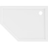 Mexen Flow receveur pentagonal slim droit 90 x 80 cm, blanc brillant - 46P108090R