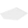 Bac de douche pentagonal Mexen Flow slim droit 90 x 80 cm, blanc brillant - 46P108090R
