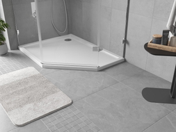 Mexen Flow receveur de douche pentagonal slim gauche 100 x 80 cm, blanc brillant - 46P108010L
