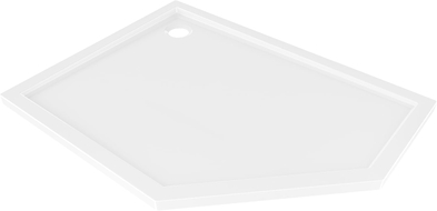 Mexen Flow receveur de douche pentagonal slim gauche 100 x 80 cm, blanc brillant - 46P108010L