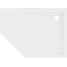 Mexen Flow bac à douche pentagonal slim droit 100 x 90 cm, blanc brillant - 46P109010R