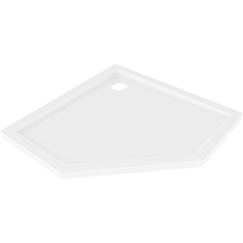 Bac à douche pentagonal Mexen Flow Slim 100 x 100 cm, blanc brillant - 46P101010
