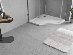 Bac à douche pentagonal Mexen Flow Slim 100 x 100 cm, blanc brillant - 46P101010
