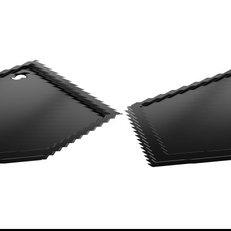 Mexen Flow receveur pentagonal slim gauche 90 x 80 cm, noir mat - 46P708090L