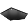 Mexen Flow receveur de douche pentagonal slim gauche 90 x 80 cm, noir mat - 46P708090L