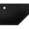 Mexen Flow receveur de douche pentagonal slim gauche 90 x 80 cm, noir mat - 46P708090L