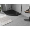 Mexen Flow receveur de douche pentagonal slim gauche 90 x 80 cm, noir mat - 46P708090L