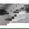 Mexen Flow receveur pentagonal slim gauche 90 x 80 cm, noir mat - 46P708090L