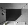 Mexen Flow receveur pentagonal slim gauche 90 x 80 cm, noir mat - 46P708090L