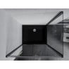 Mexen Apia cabine de douche coulissante 120 x 90 cm, transparent, chrome + receveur Flat, noir - 840-120-090-01-00-4070
