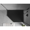 Mexen Flow receveur de douche pentagonal slim droit 90 x 80 cm, noir mat - 46P708090R