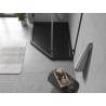 Mexen Flow receveur de douche pentagonal slim gauche 100 x 90 cm, noir mat - 46P709010L