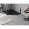 Mexen Flow receveur pentagonal slim gauche 100 x 90 cm, noir mat - 46P709010L