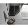 Mexen Flow receveur de douche pentagonal slim droit 100 x 90 cm, noir mat - 46P709010R