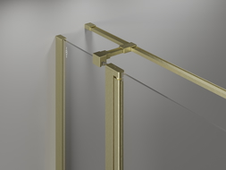 Mexen Mist T cabine de douche battante 100 x 80 cm, transparent, or brossé - 8A4T-100-080-55-00