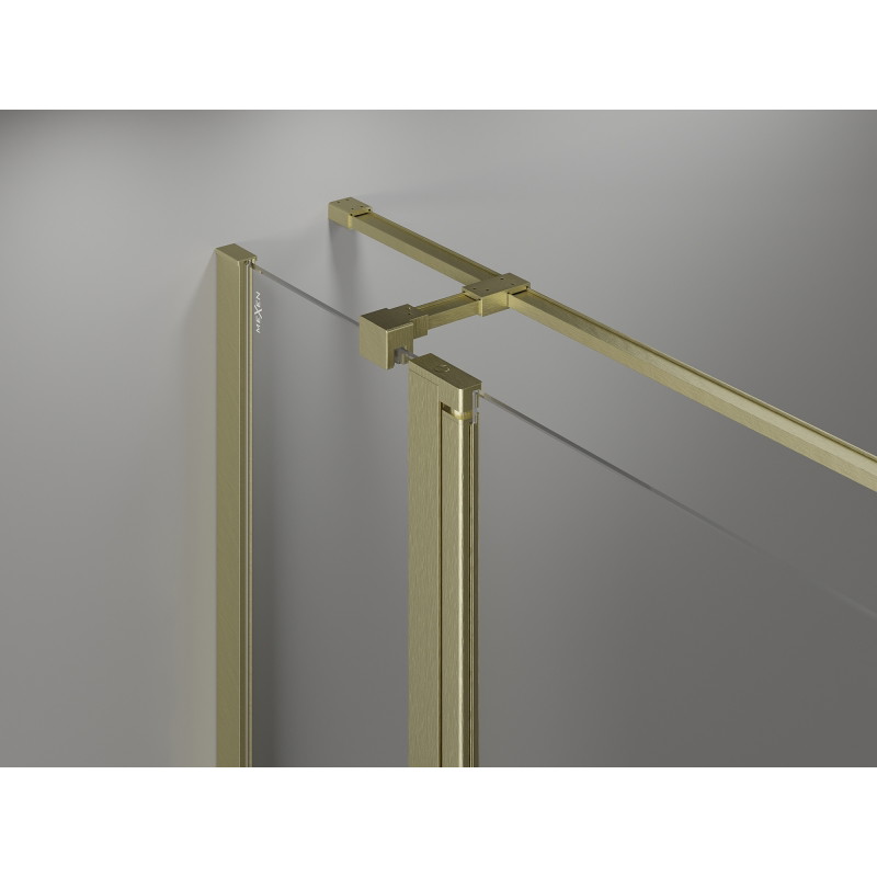 Mexen Mist T cabine de douche pivotante 115 x 80 cm, transparent, or brossé - 8A4T-115-080-55-00