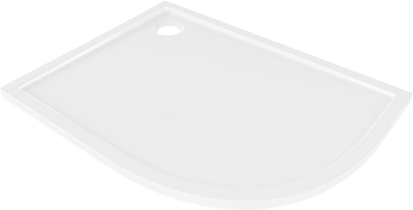 Mexen Flow receveur de douche demi-circulaire asymétrique slim gauche 90 x 80 cm, blanc brillant - 46Q108090L