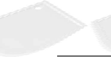 Mexen Flow receveur de douche quart-de-rond asymétrique slim gauche 90 x 80 cm, blanc brillant - 46Q108090L