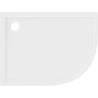Mexen Flow receveur de douche quart-de-rond asymétrique slim gauche 90 x 80 cm, blanc brillant - 46Q108090L
