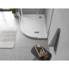 Mexen Flow receveur de douche demi-circulaire asymétrique slim gauche 90 x 80 cm, blanc brillant - 46Q108090L