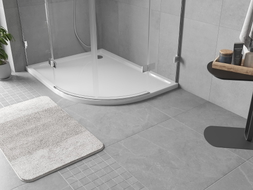 Mexen Flow receveur de douche demi-circulaire asymétrique slim gauche 90 x 80 cm, blanc brillant - 46Q108090L