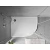 Mexen Flow receveur de douche quart-de-rond asymétrique slim gauche 90 x 80 cm, blanc brillant - 46Q108090L