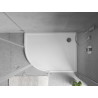 Mexen Flow receveur de douche semi-circulaire asymétrique slim droit 90 x 80 cm, blanc brillant - 46Q108090R